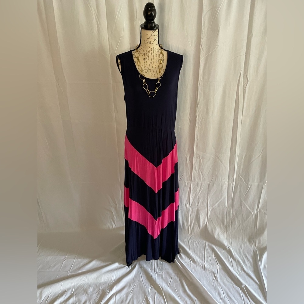 Beautiful The Hanger Chevron print Maxi Dress 3X